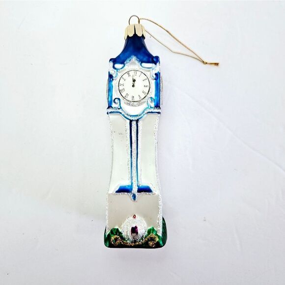 Disney 1999 Cinderella Castle Clock Tower Blown Glass Christmas Tree Ornament - Picture 1 of 7